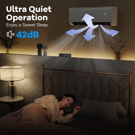 Ultra - Quiet Inverter Mini Split AC: 22 SEER2/R32 Eco Refrigerant Sleep Mode - Galactic capuchin