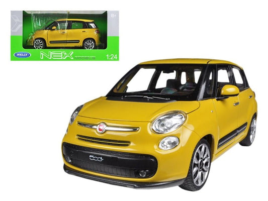 2013 Fiat 500L Yellow 1/24 Diecast Car Model by Welly - Galactic capuchin
