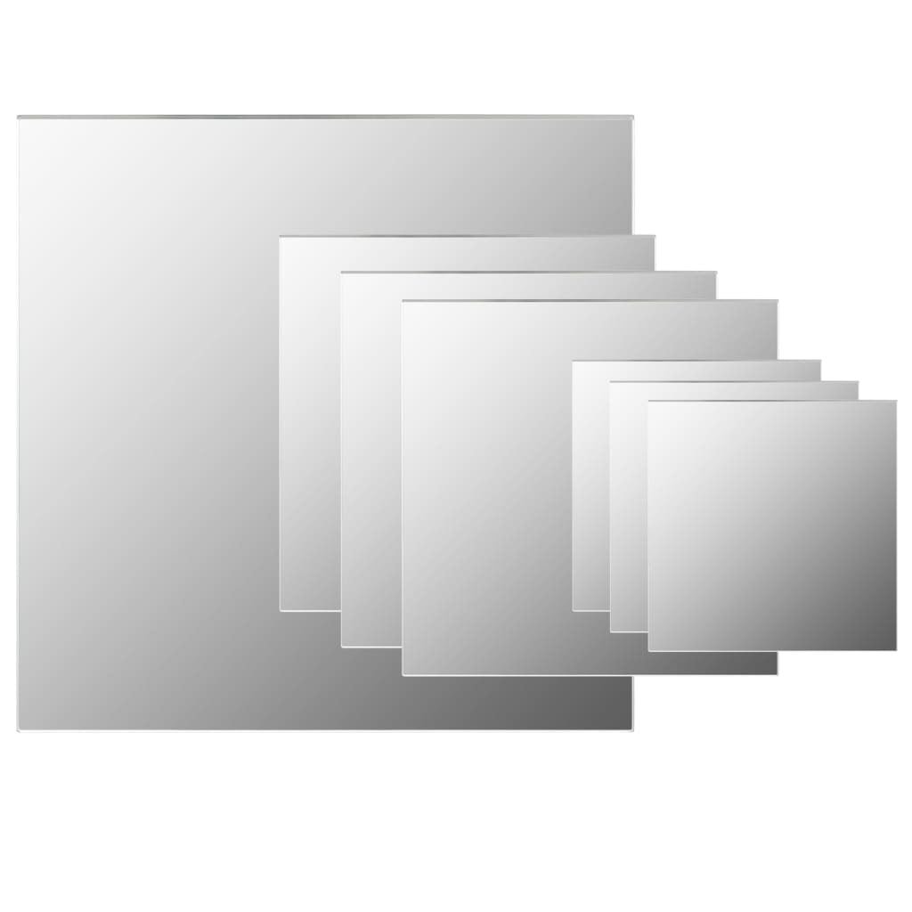 Wall Mirror Set of 7 Transparent Glass Small Decorative Inlays - Galactic capuchin