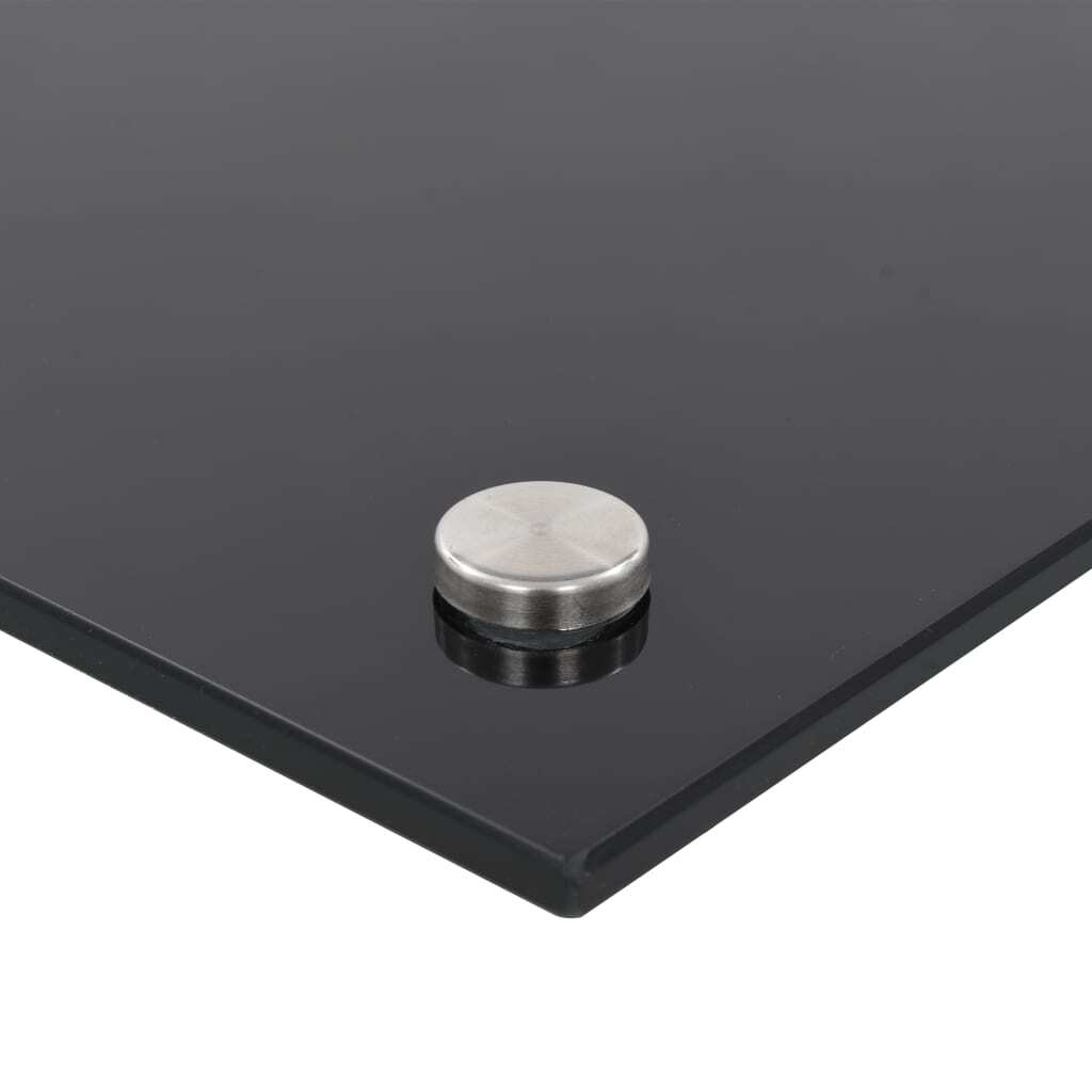 Kitchen Backsplash Black 39.4"x15.7" Tempered Glass - Galactic capuchin