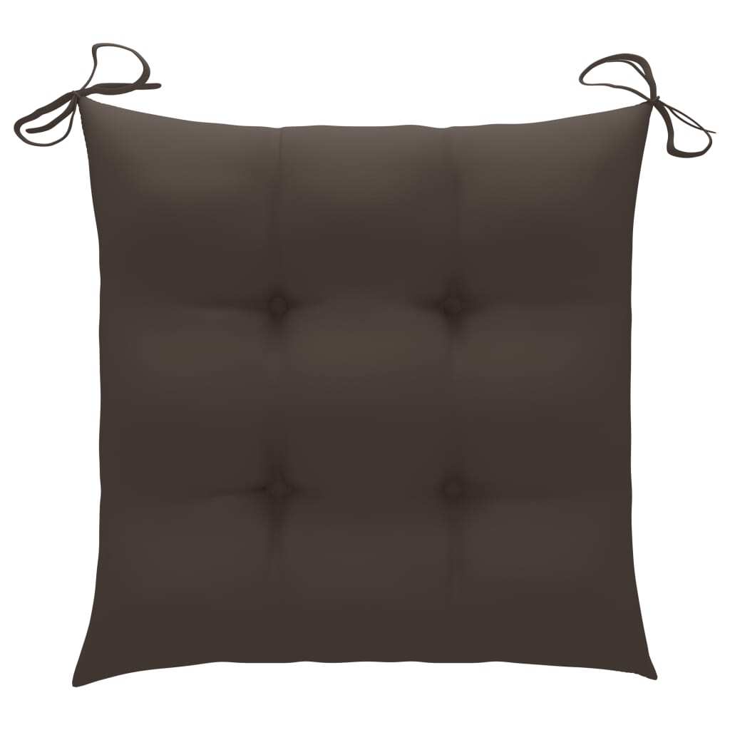 Patio Chairs 2 pcs with Cushions Solid Teak Wood - Galactic capuchin