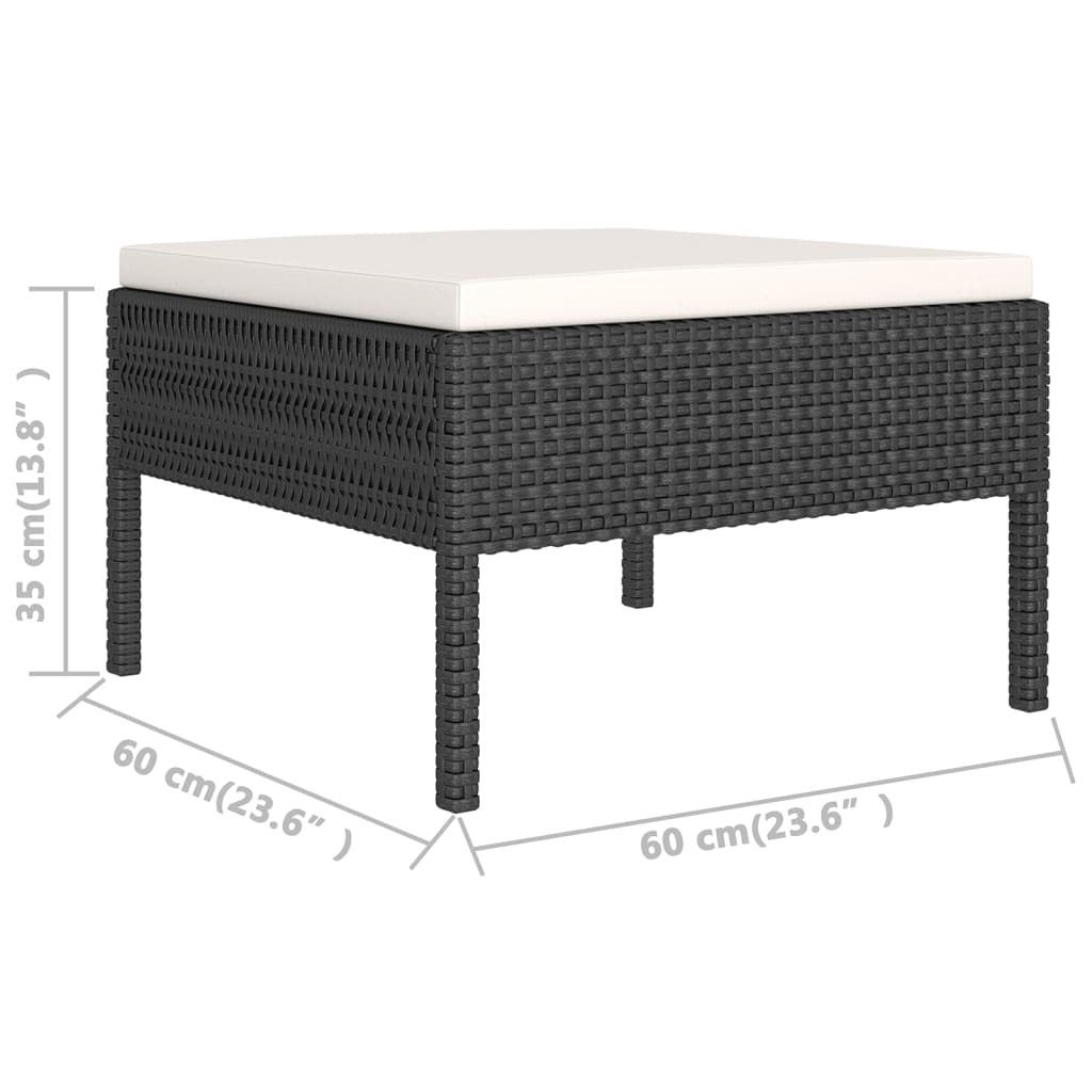 Garden Lounge Set Black - Galactic capuchin