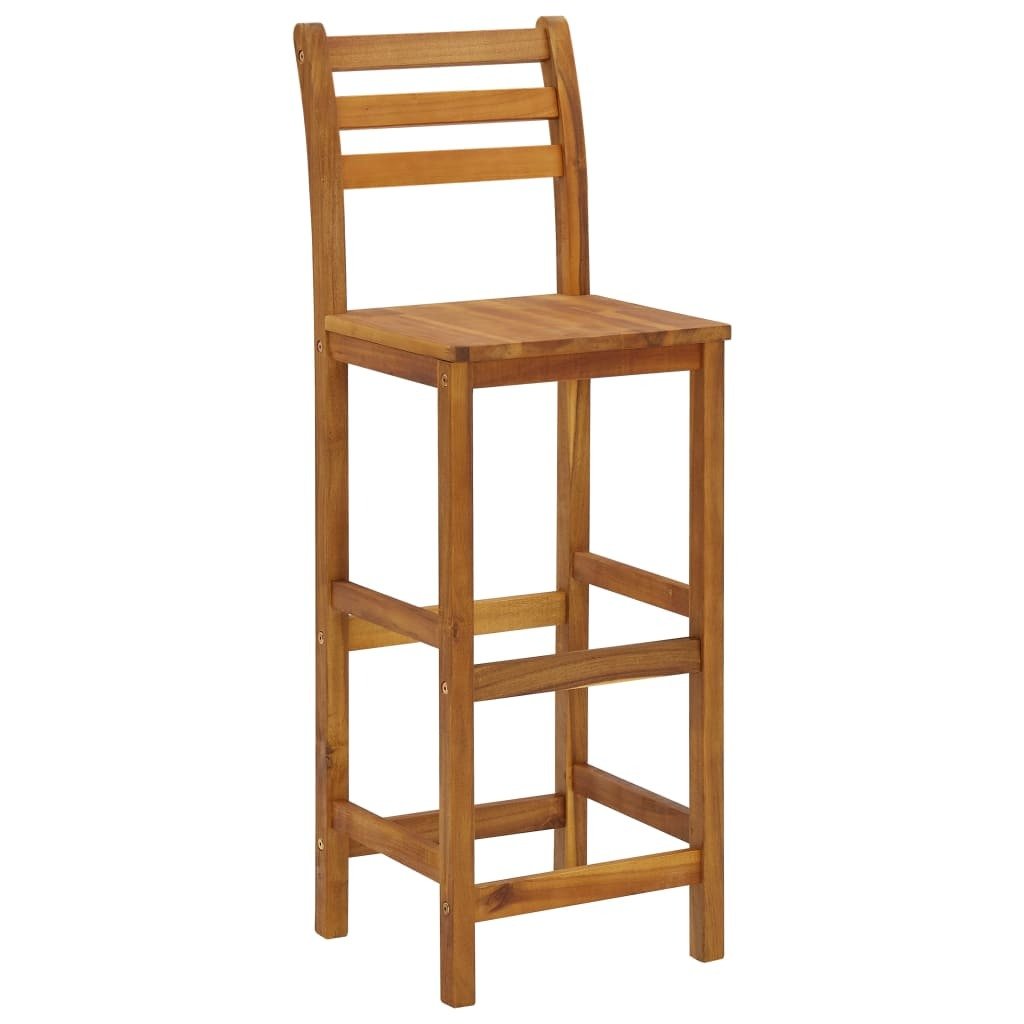 Bar Stools 6 pcs Solid Wood Acacia - Galactic capuchin