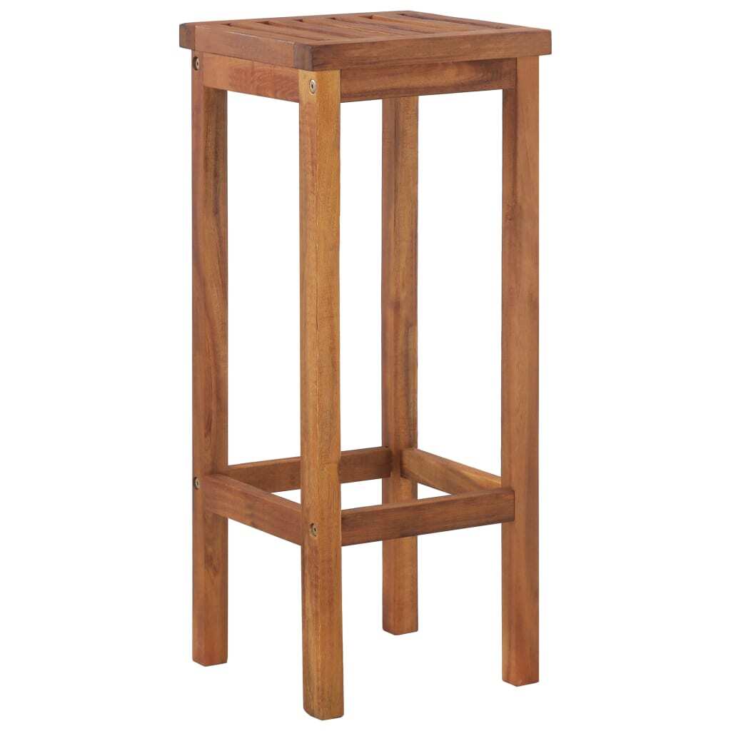 Bar Stools 8 pcs Solid Wood Acacia - Galactic capuchin