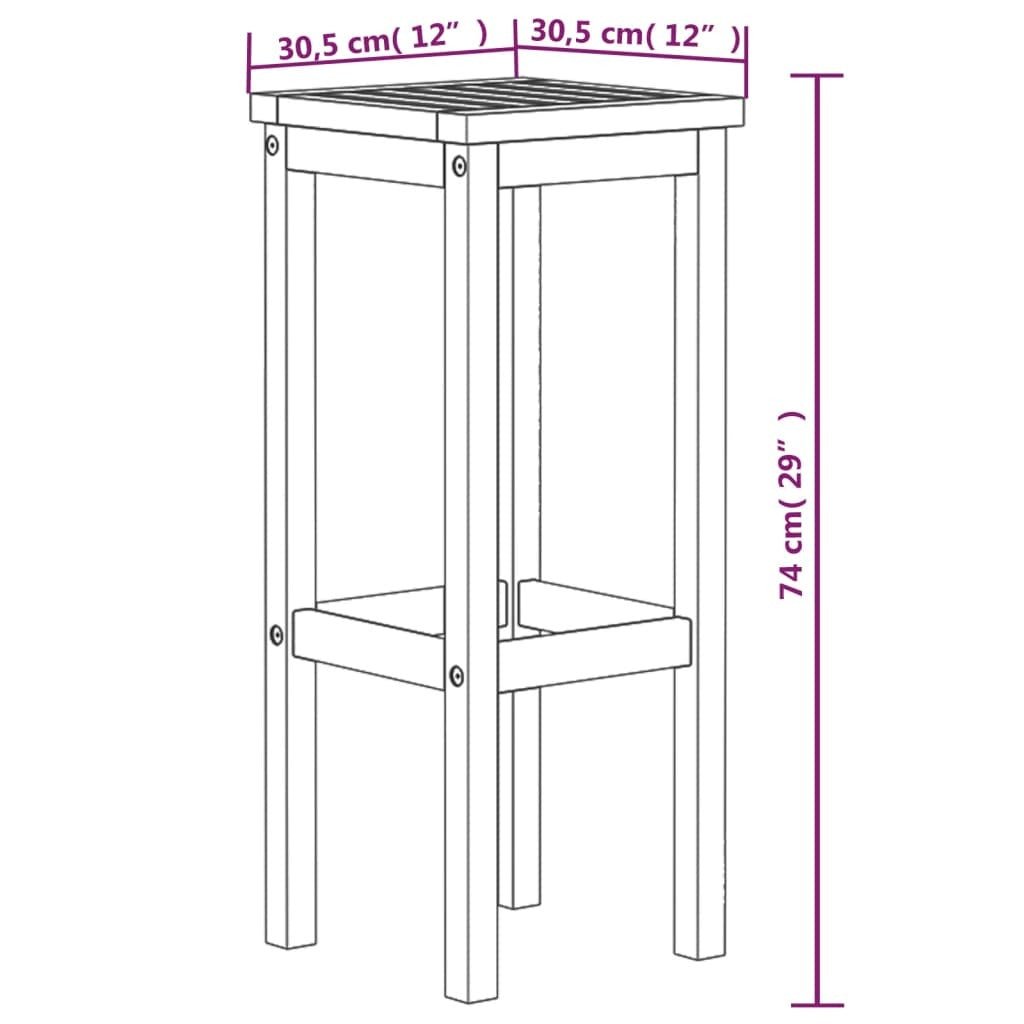 Bar Stools 8 pcs Solid Wood Acacia - Galactic capuchin