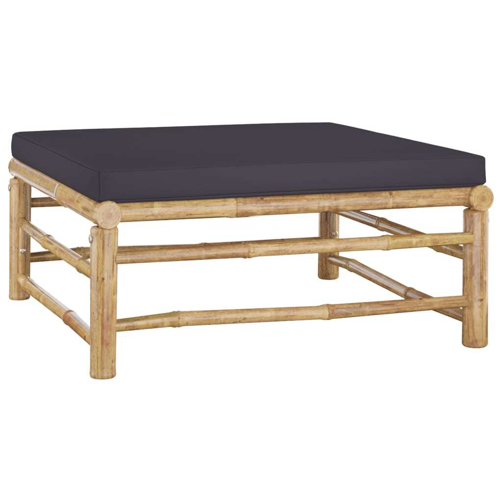 Garden Lounge Set Dark grey Bamboo, 100% polyester Standard - Galactic capuchin