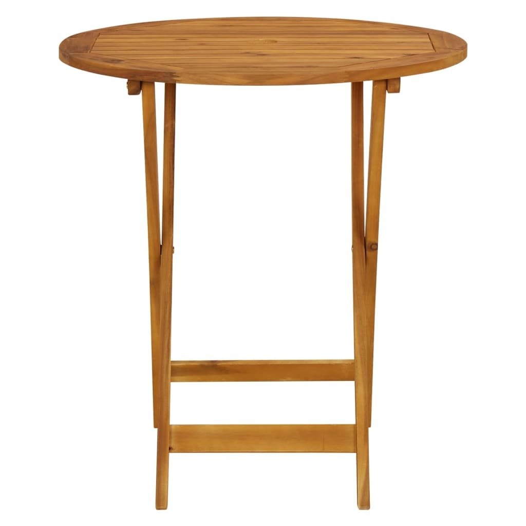 Folding Patio Table 27.6" Solid Acacia Wood - Galactic capuchin