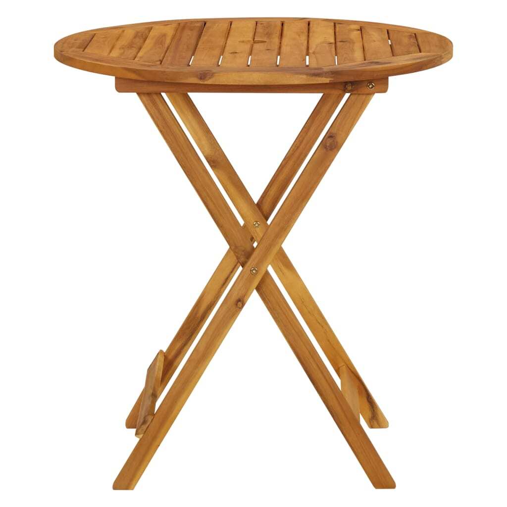 Folding Patio Table 27.6" Solid Acacia Wood - Galactic capuchin