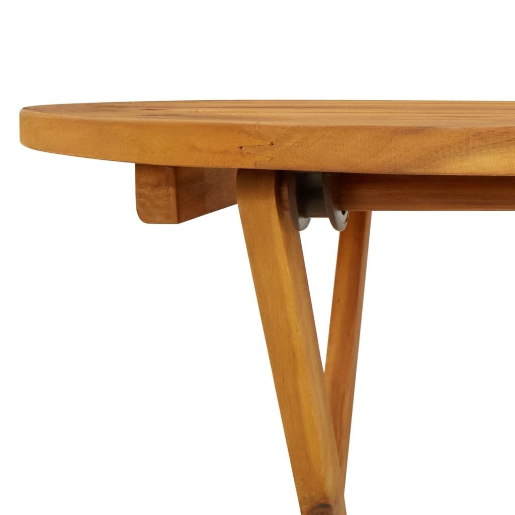 Folding Patio Table 27.6" Solid Acacia Wood - Galactic capuchin