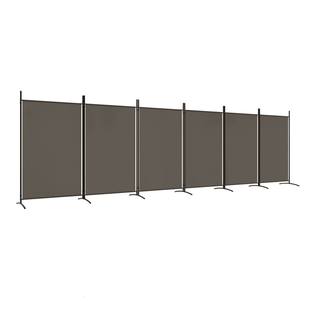 6 - Panel Room Divider Anthracite 204.7"x70.9" Fabric - Galactic capuchin