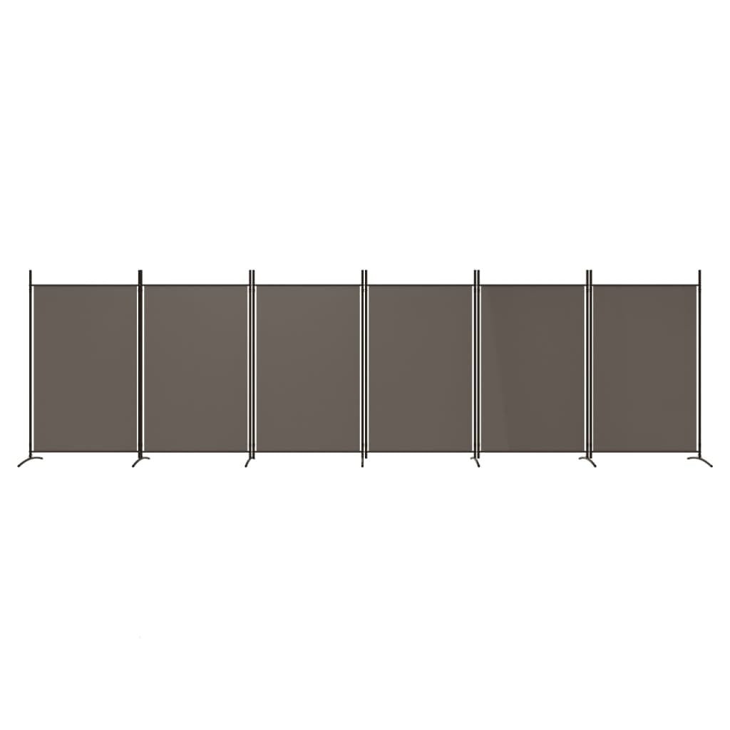 6 - Panel Room Divider Anthracite 204.7"x70.9" Fabric - Galactic capuchin