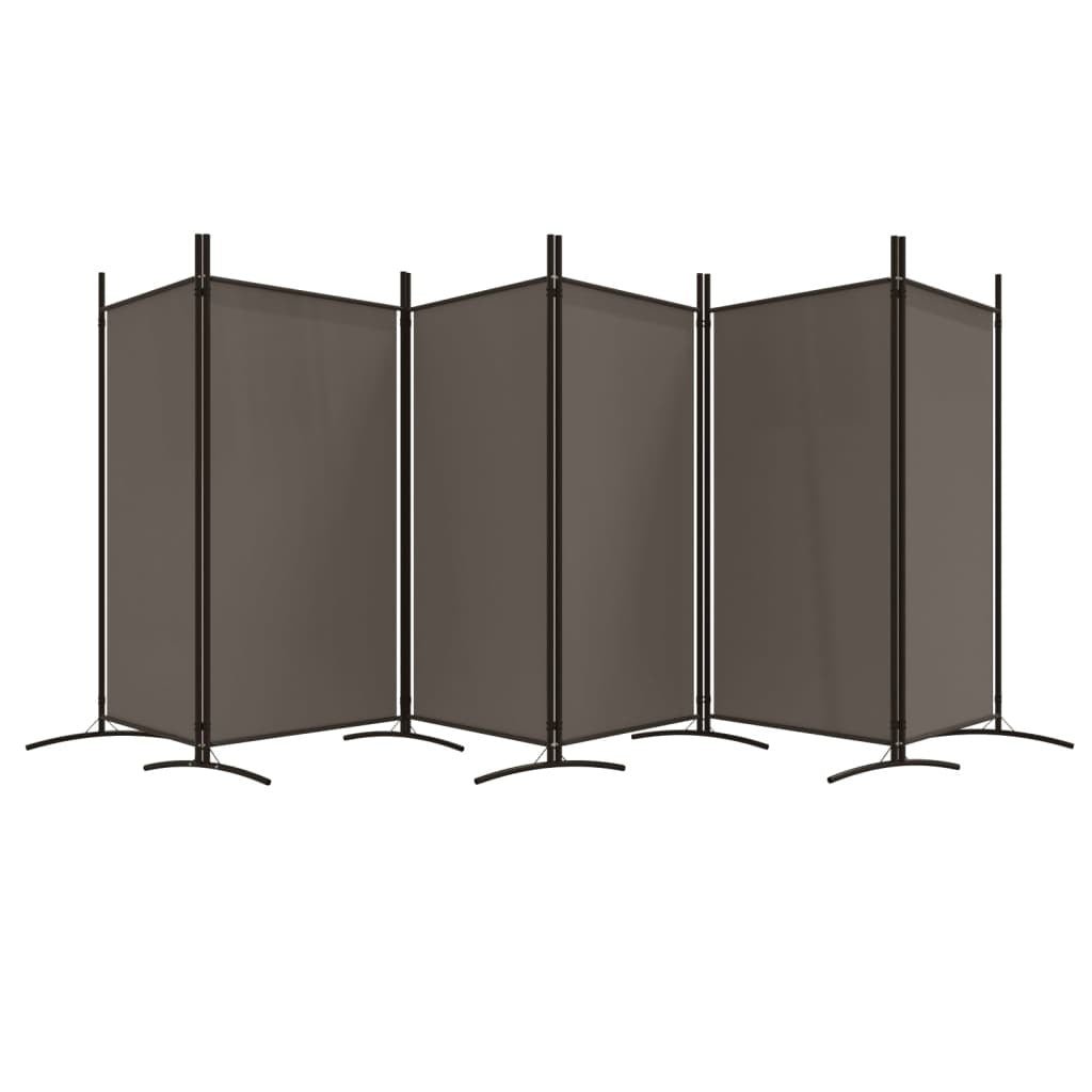 6 - Panel Room Divider Anthracite 204.7"x70.9" Fabric - Galactic capuchin