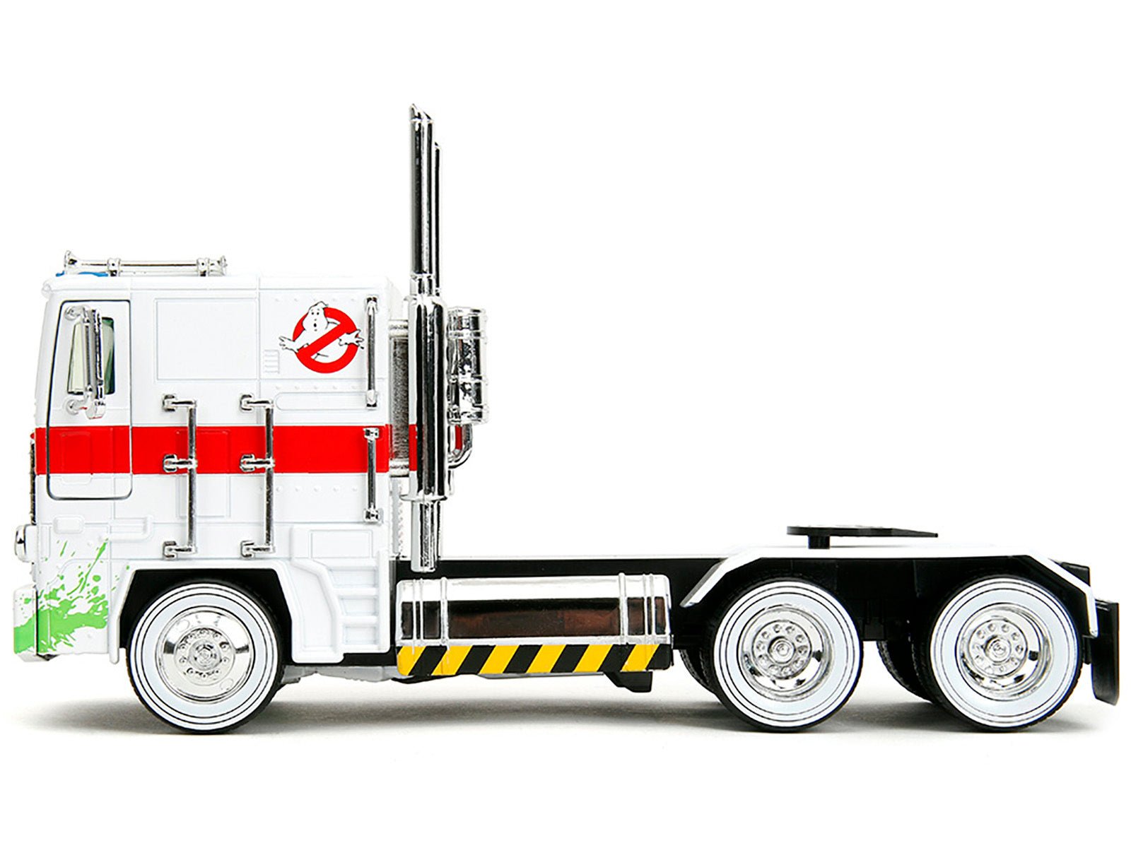 G1 Autobot Optimus Prime Truck White with Robot on Chassis from "Transformers" TV Series - "Ghostbusters" (1984) Movie Crossover "Hollywood Rides" Series 1/24 Diecast Model by Jada - Galactic capuchin