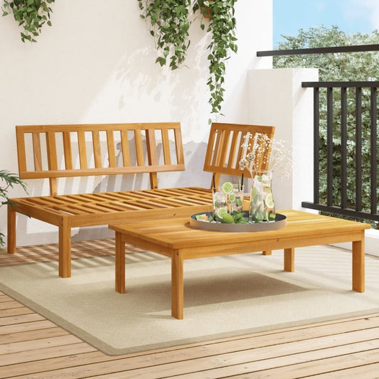 Patio Pallet Sofa Set 2 pcs Solid Wood Acacia - Galactic capuchin