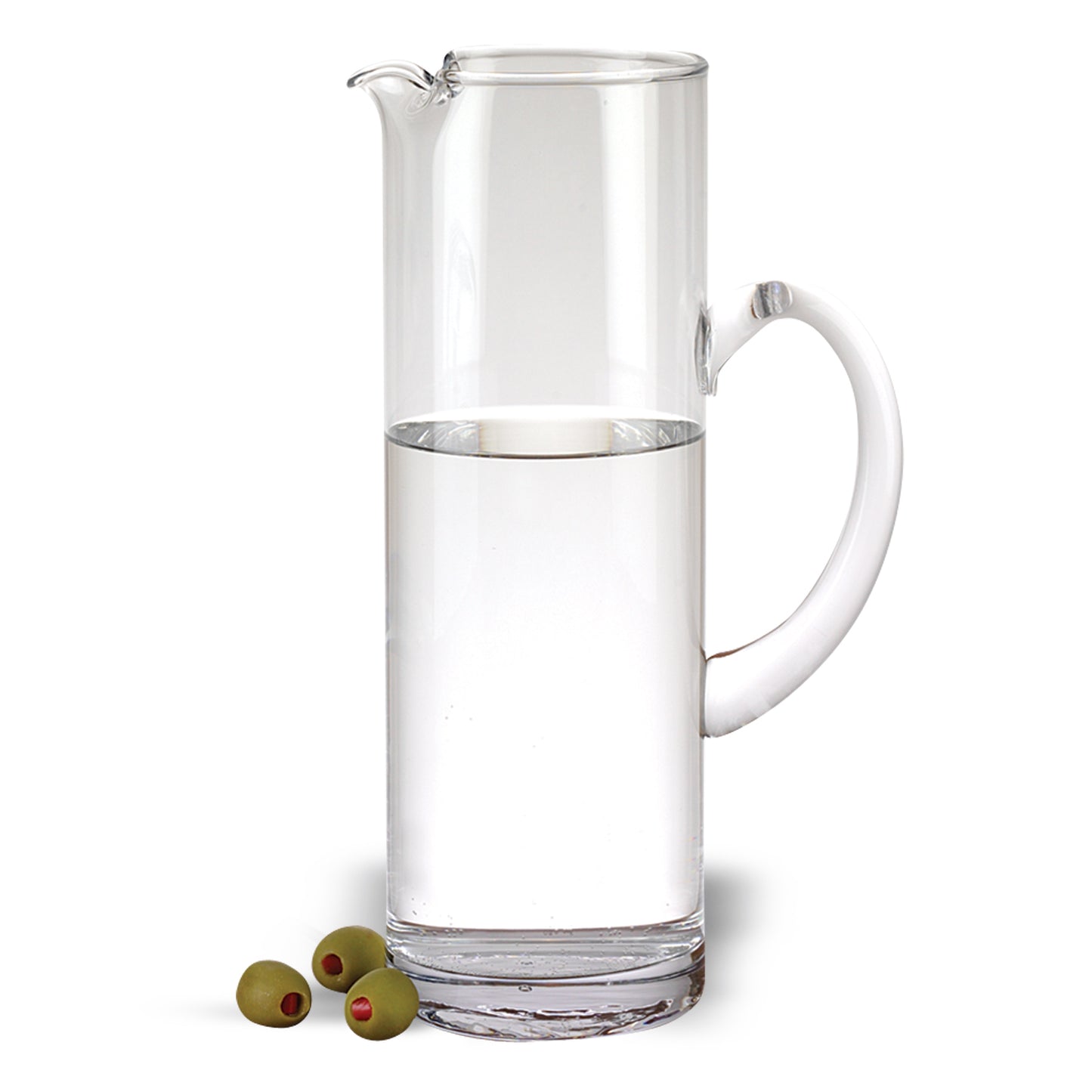 10" Clear Mouth Blown Lead Free Crystal Glass Pitcher - Galactic capuchin