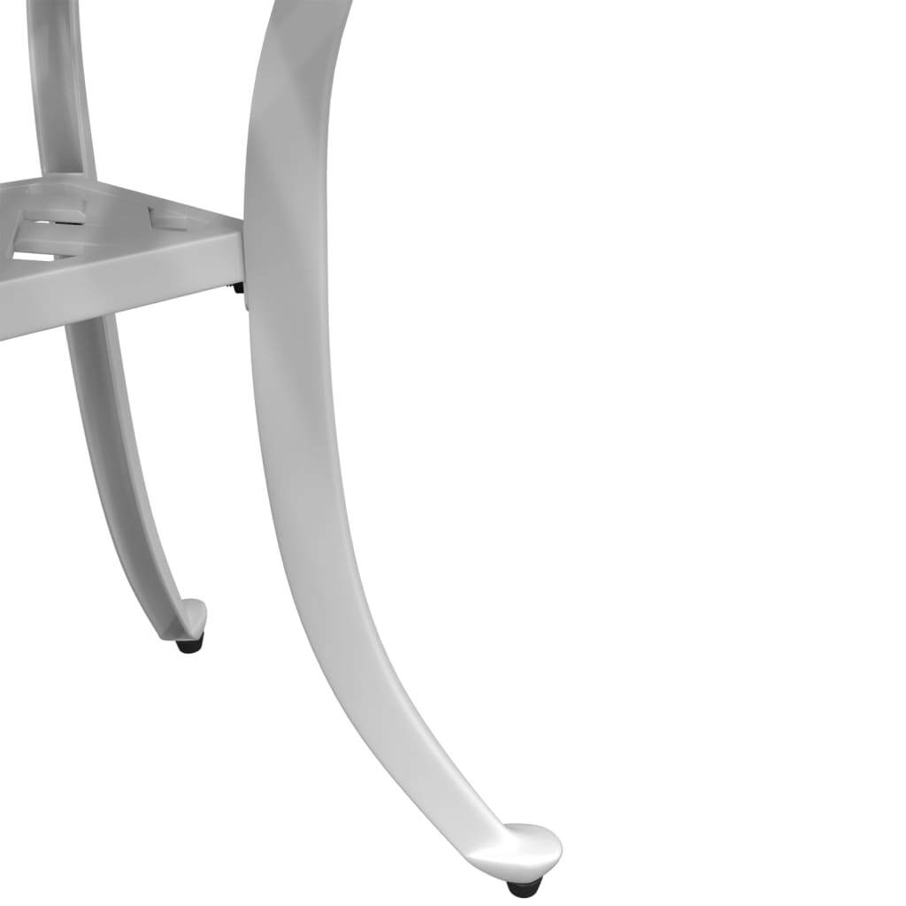 Patio Table White 20.9"x20.9"x20.9" Cast Aluminum - Galactic capuchin