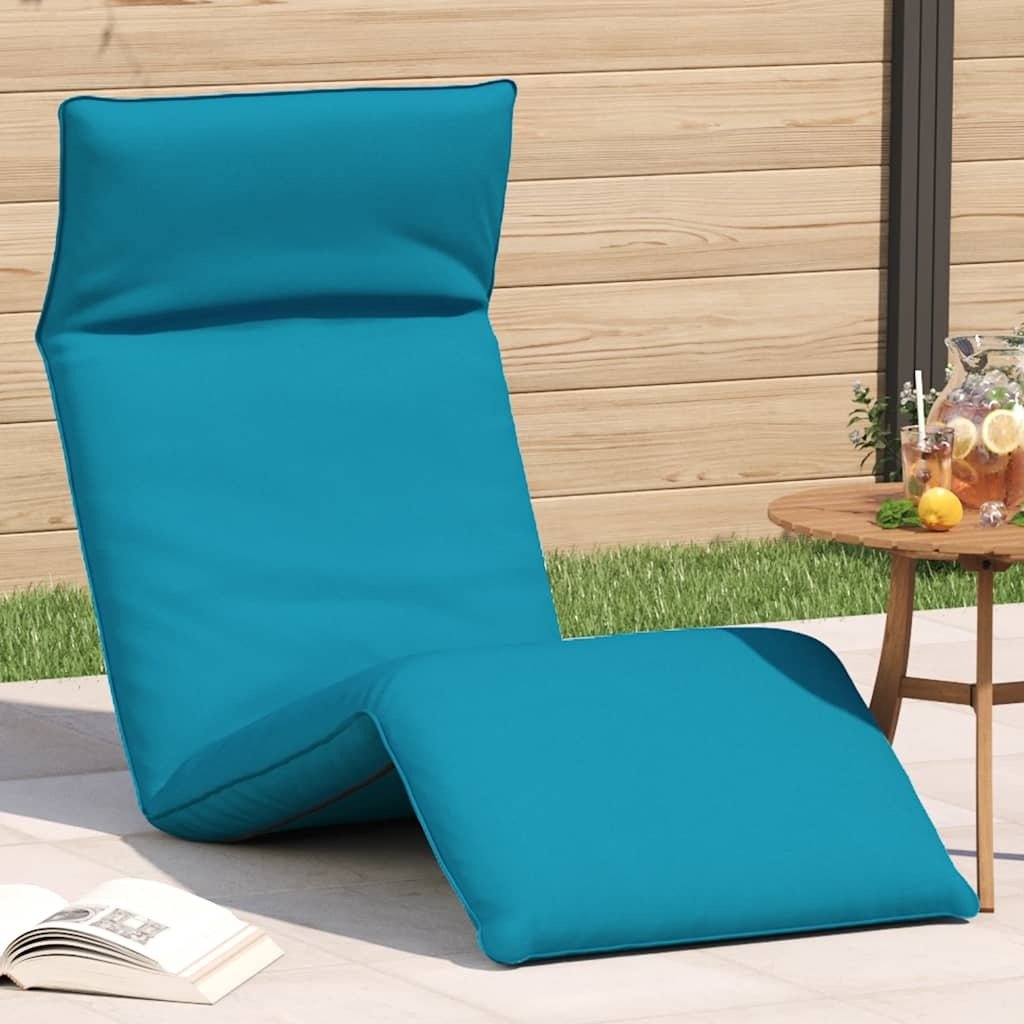 Folding Sun lounger Light Blue 68.9x21.3x3.3" Oxford Fabric - Galactic capuchin
