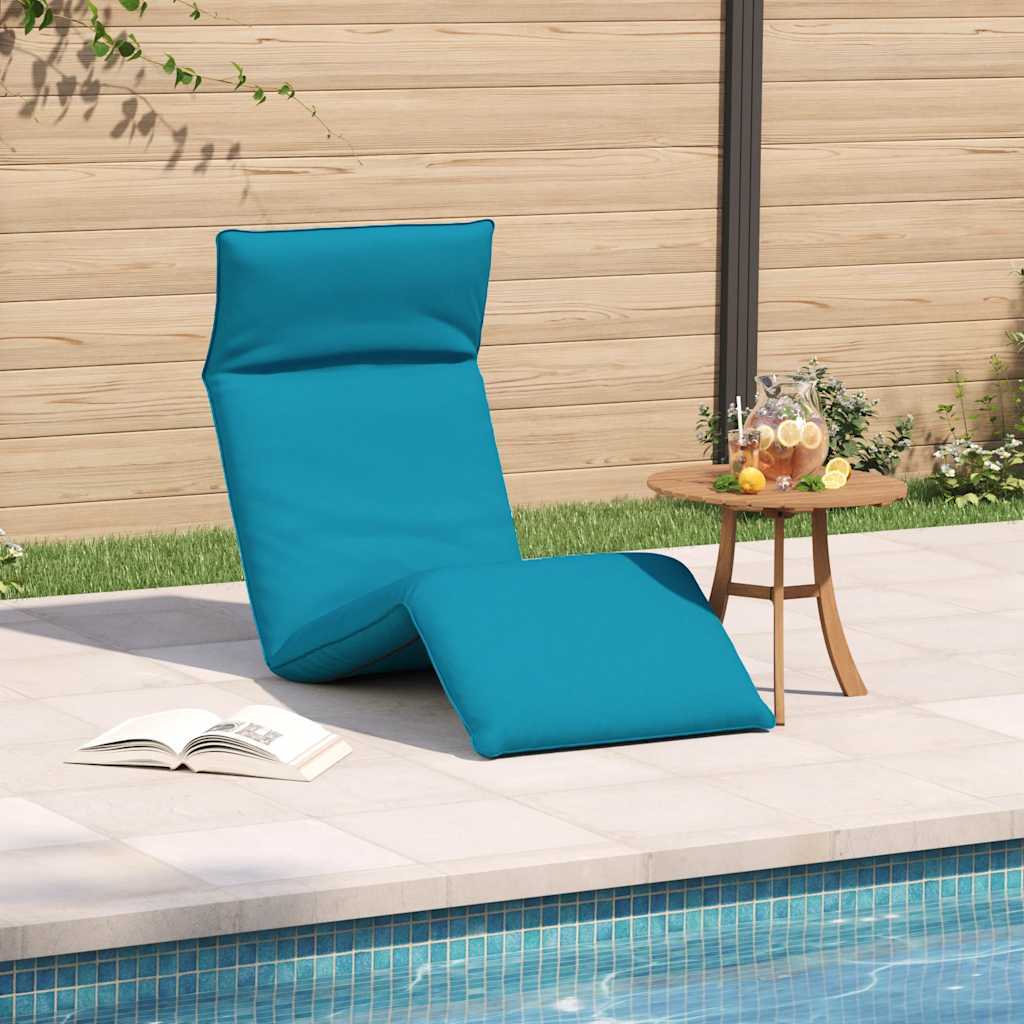 Folding Sun lounger Light Blue 68.9x21.3x3.3" Oxford Fabric - Galactic capuchin