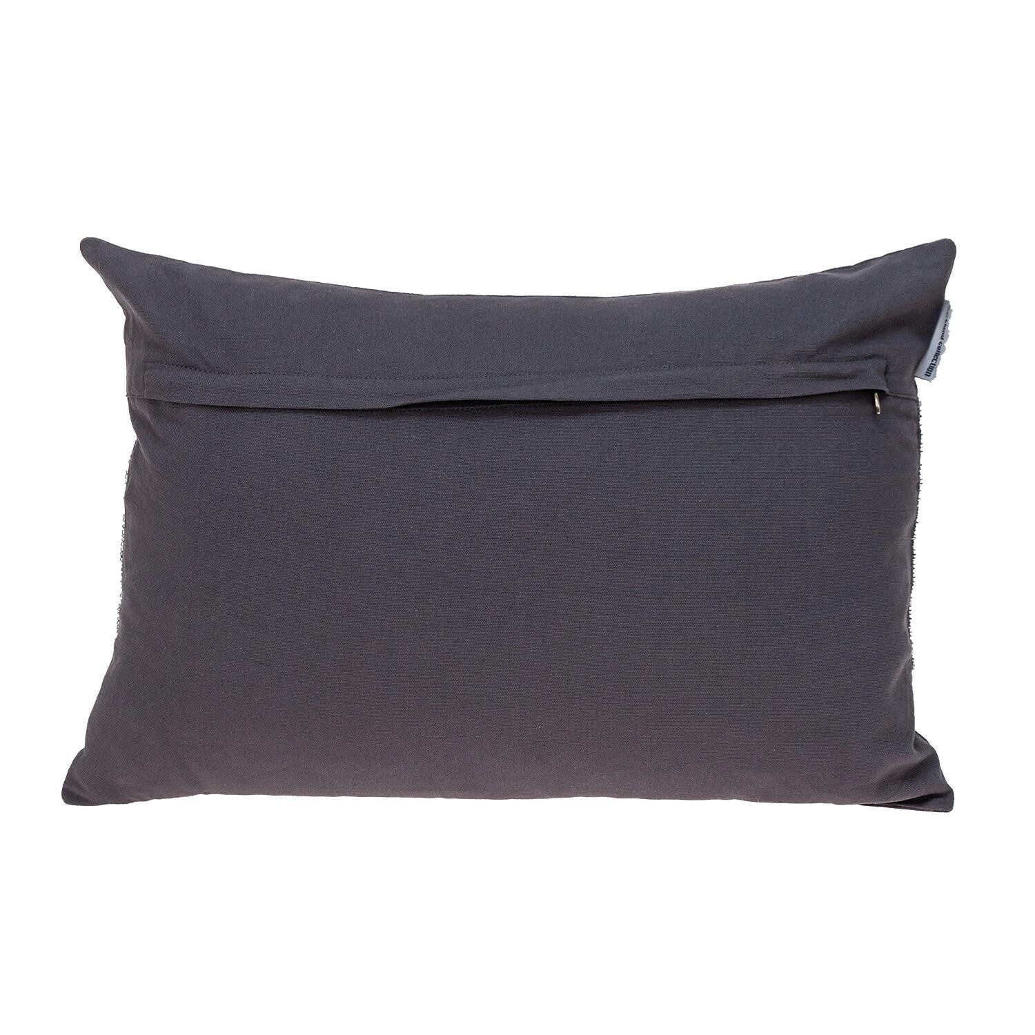 Glam Gray with Silver Sequins Lumbar Throw Pillow - Galactic capuchin