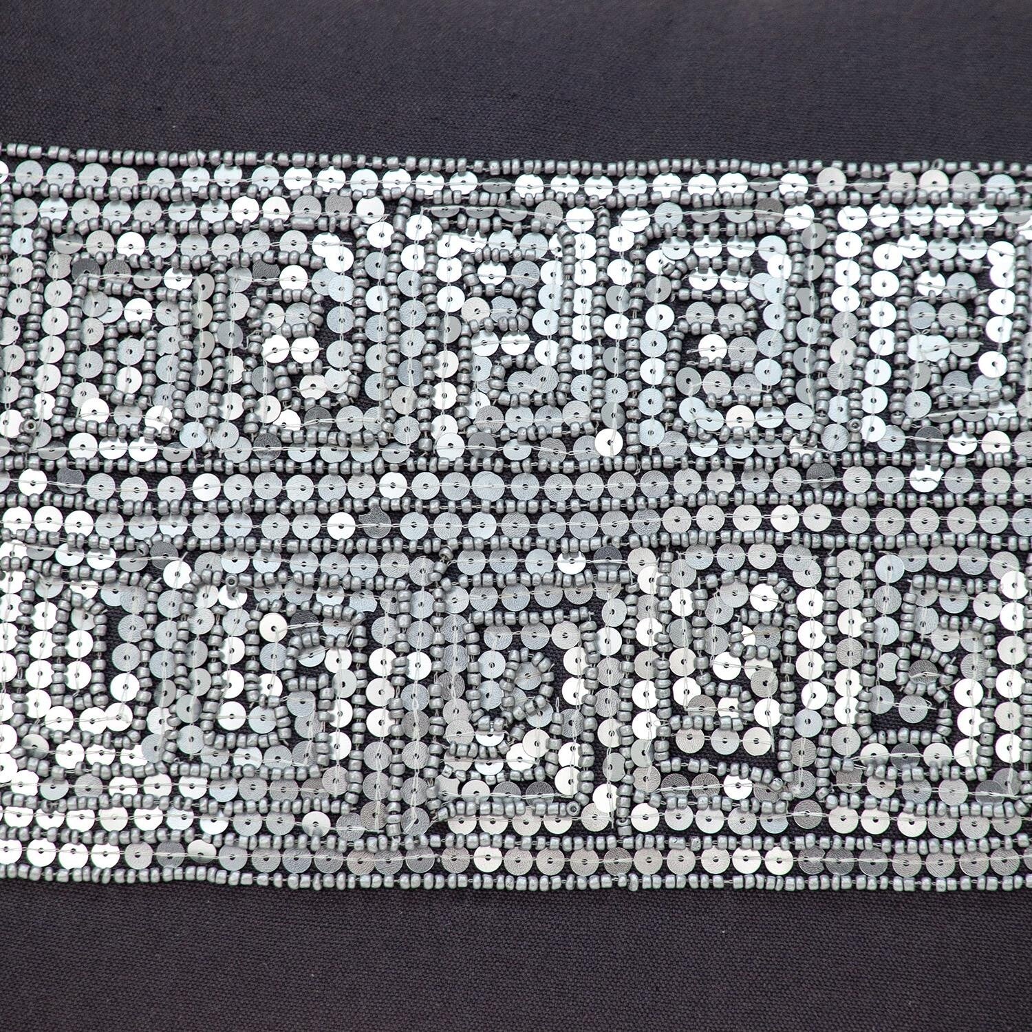 Glam Gray with Silver Sequins Lumbar Throw Pillow - Galactic capuchin