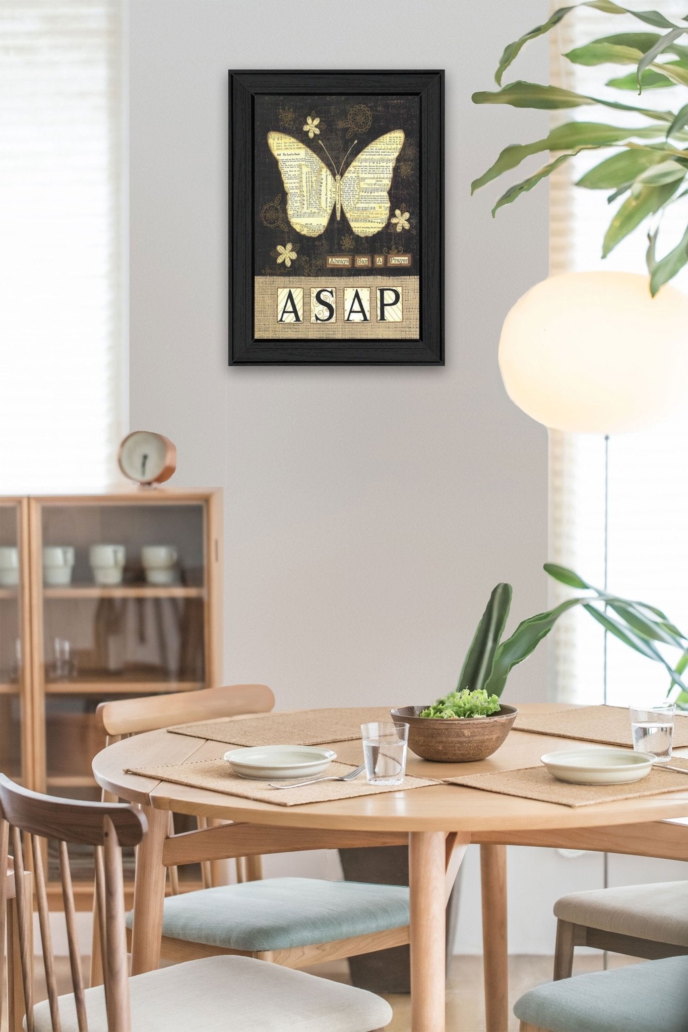 Always Say a Prayer Black Framed Print Wall Art - Galactic capuchin