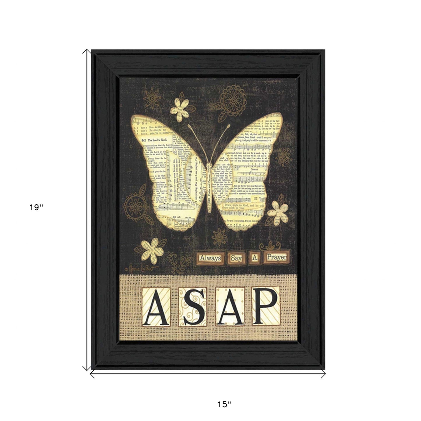Always Say a Prayer Black Framed Print Wall Art - Galactic capuchin