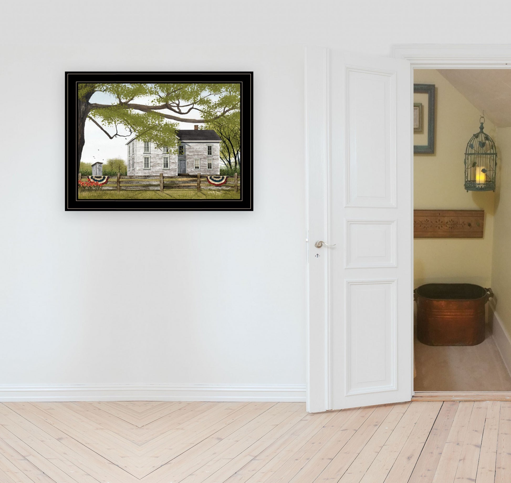 Sweet Summertime House 4 Black Framed Print Wall Art - Galactic capuchin