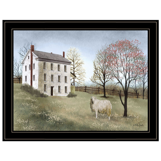 Spring at White House Farm 4 Black Framed Print Wall Art - Galactic capuchin