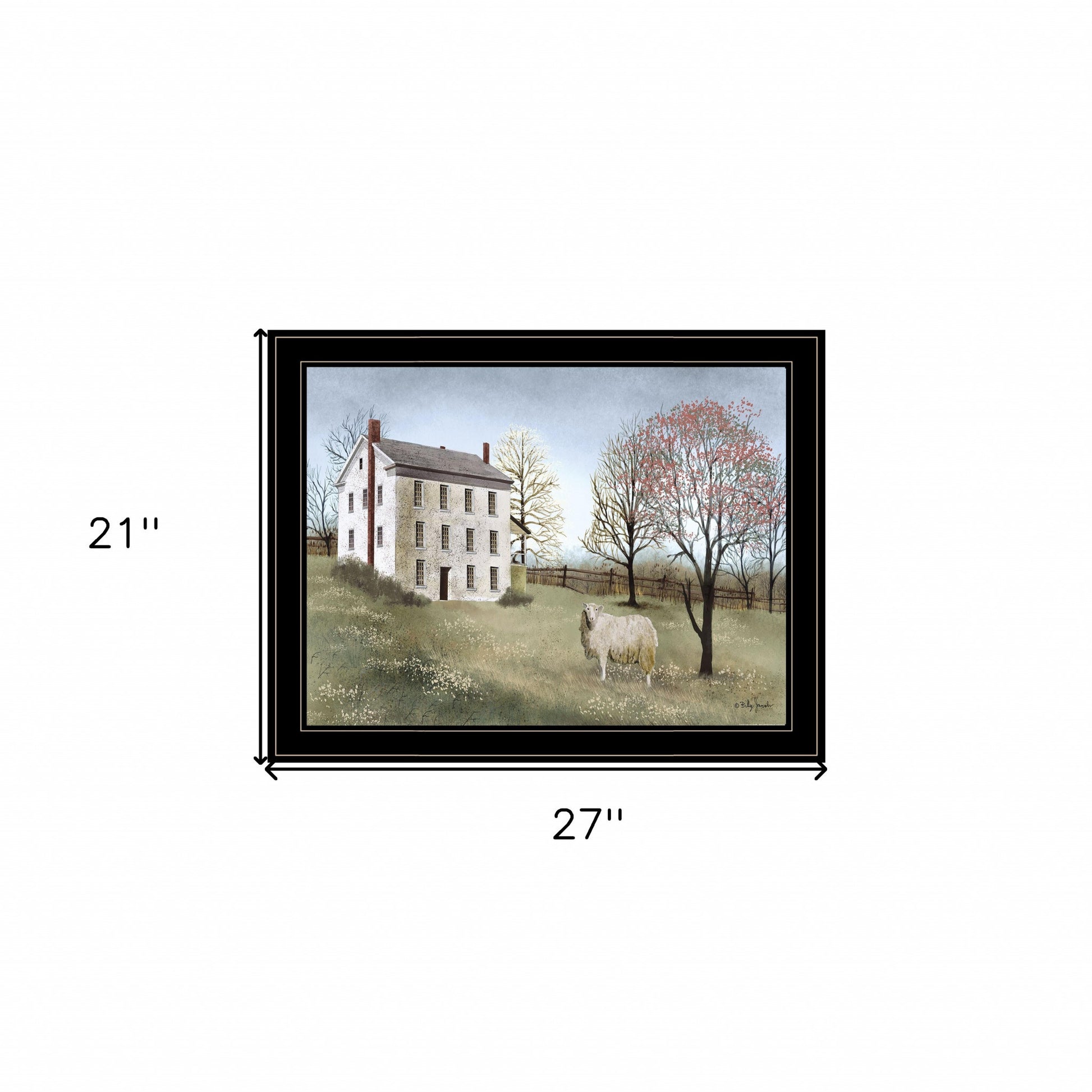 Spring at White House Farm 4 Black Framed Print Wall Art - Galactic capuchin