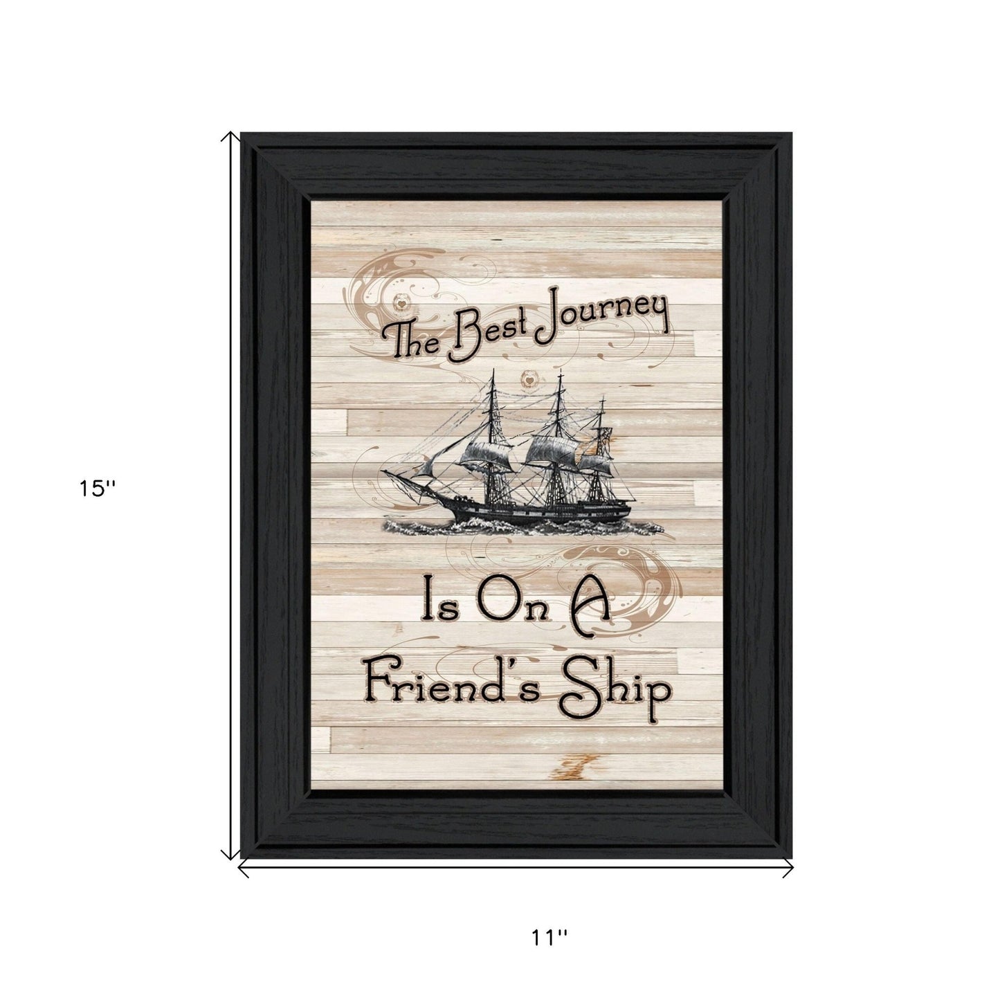 Friendship Journey 1 Black Framed Print Wall Art - Galactic capuchin