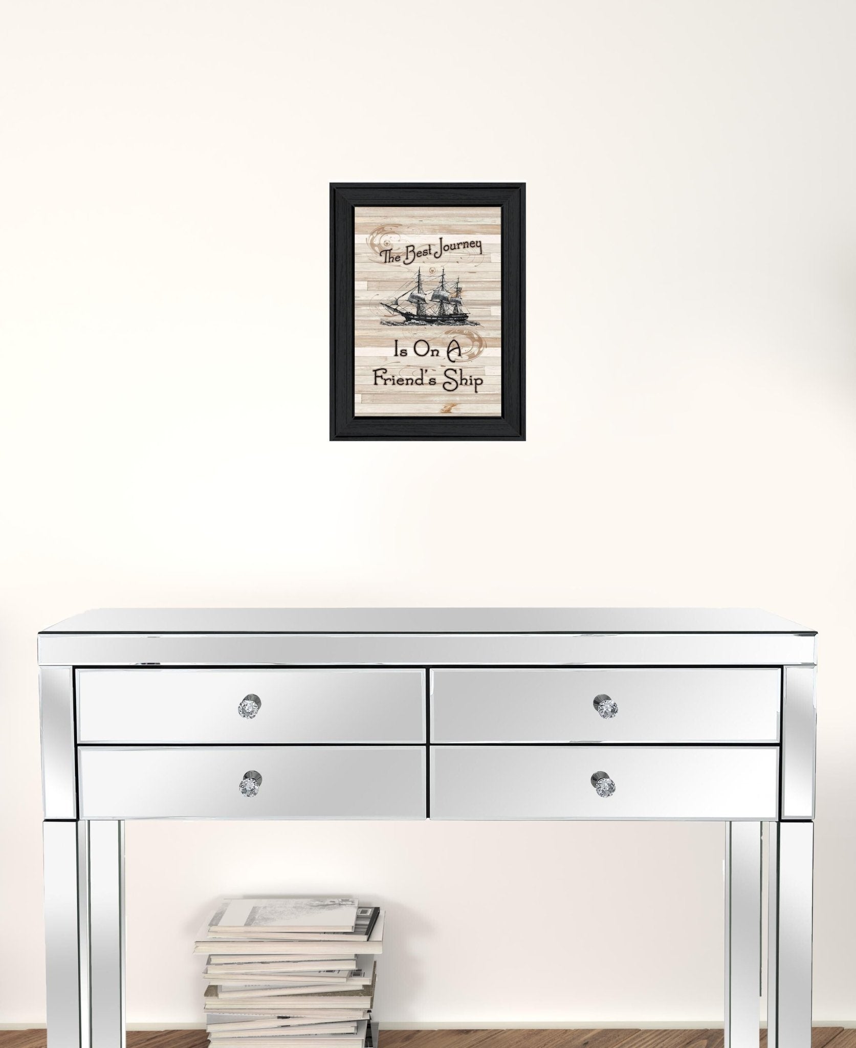 Friendship Journey 1 Black Framed Print Wall Art - Galactic capuchin