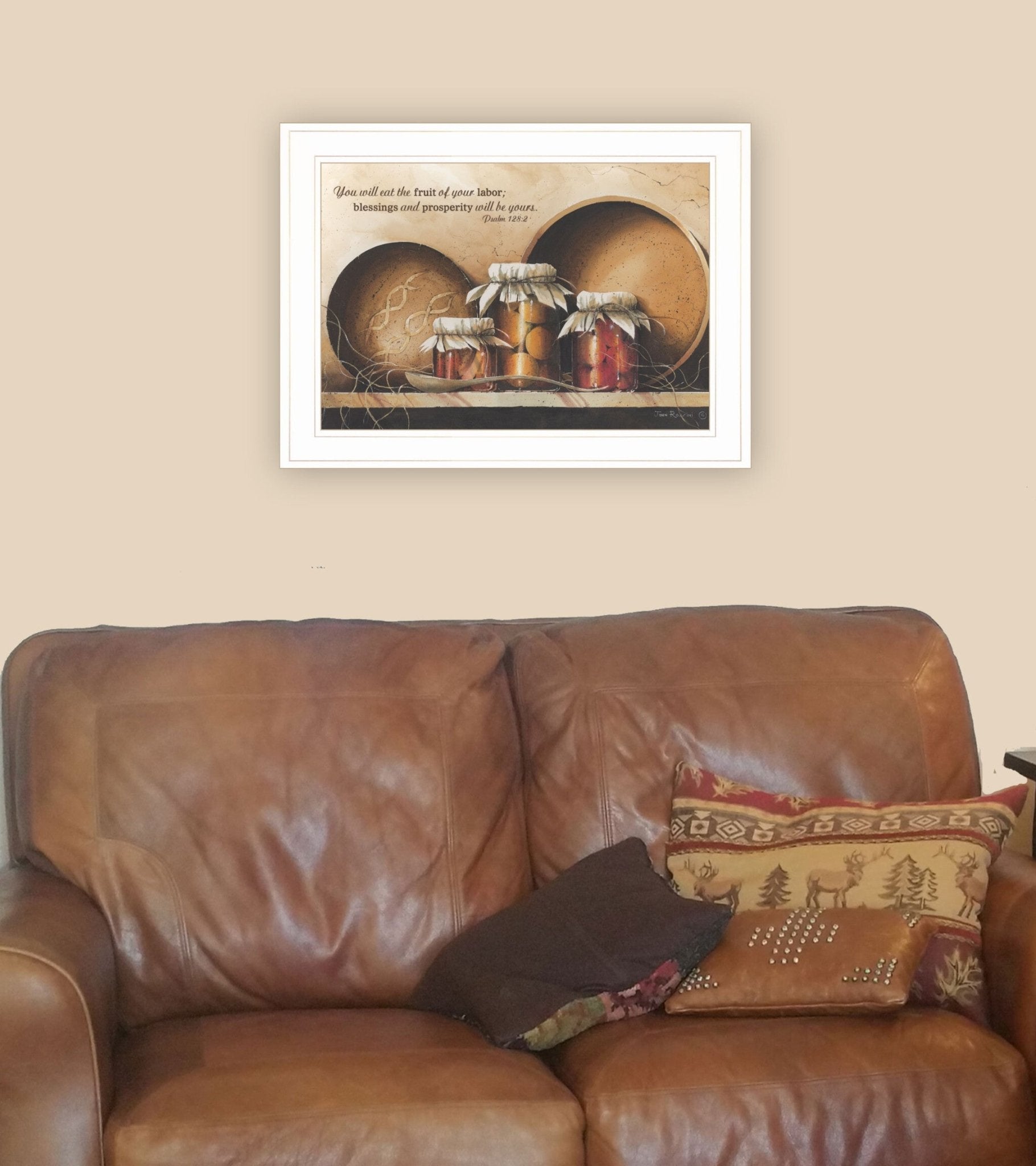 Blessings and Prosperity 2 White Framed Print Wall Art - Galactic capuchin