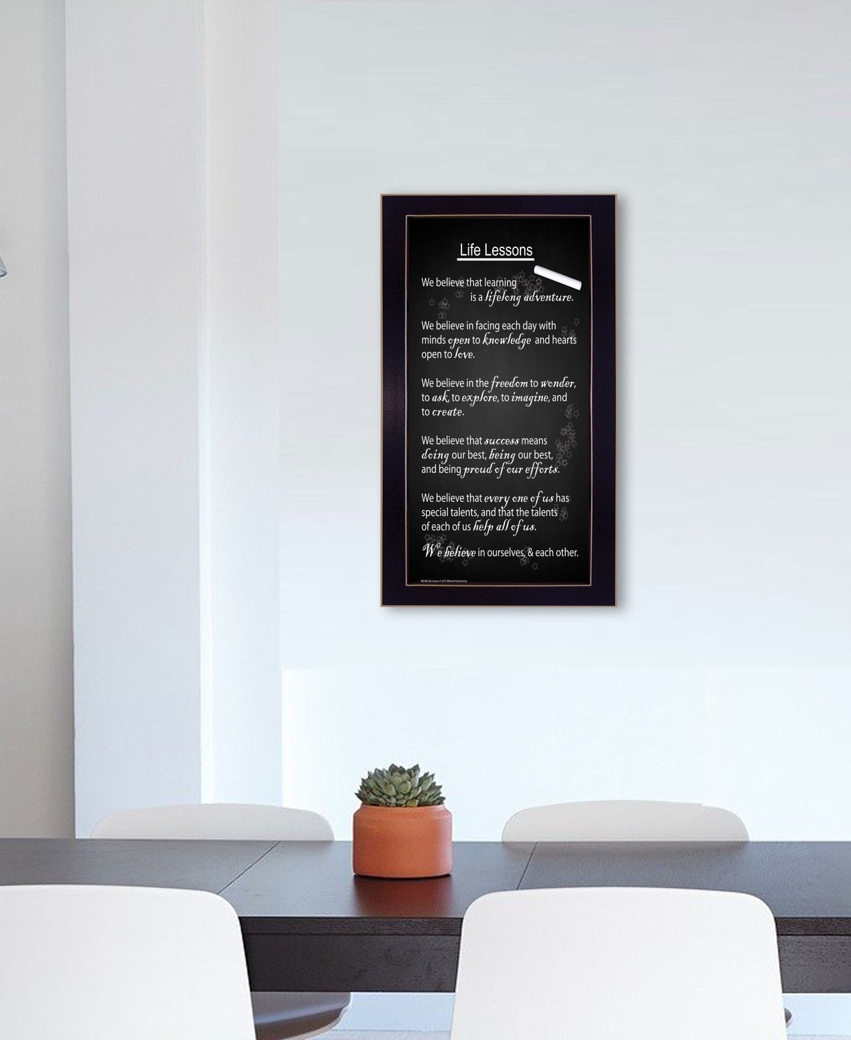 Life Lessons 5 Black Framed Print Wall Art - Galactic capuchin