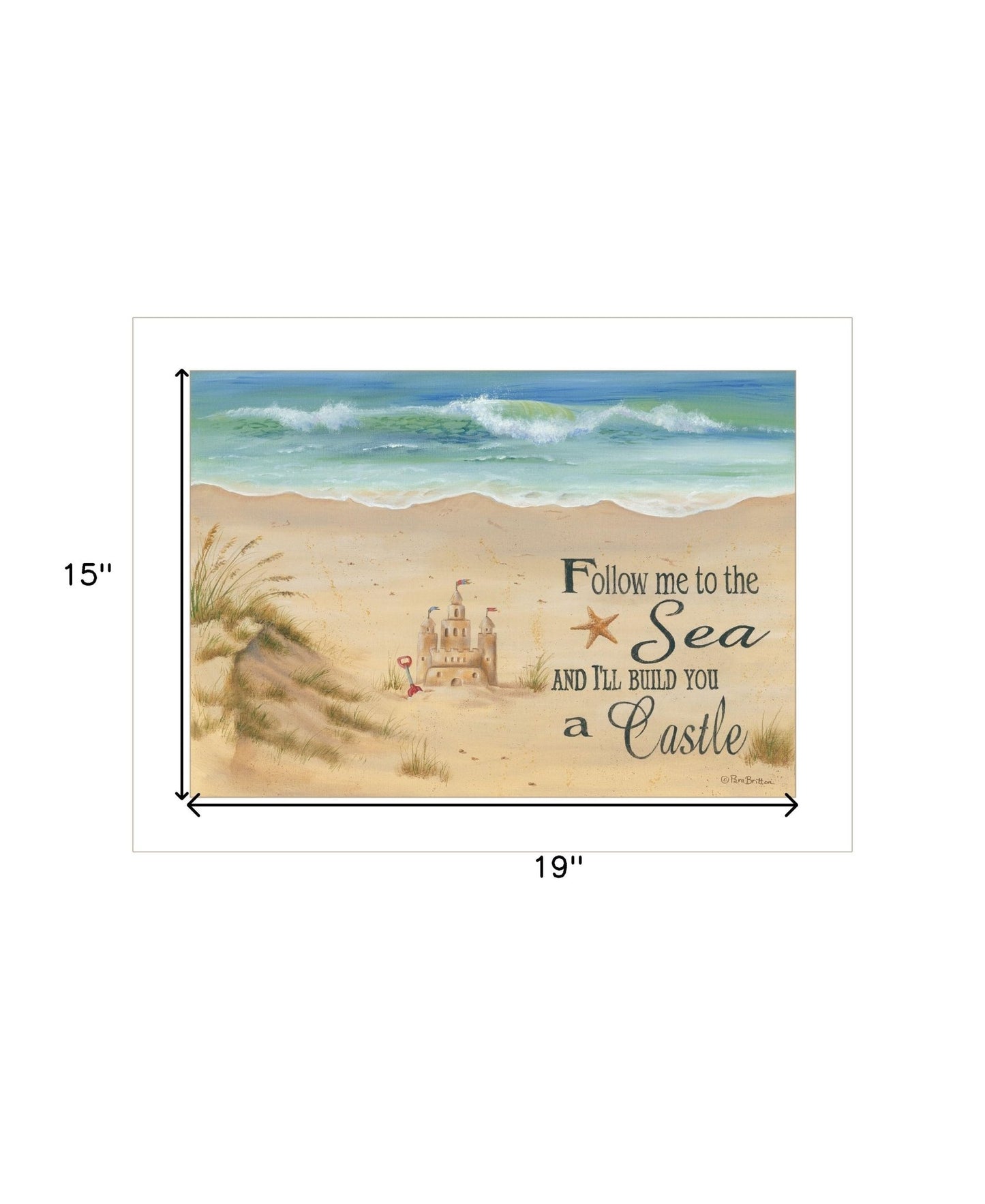 Sand Castle 1 White Framed Print Wall Art - Galactic capuchin