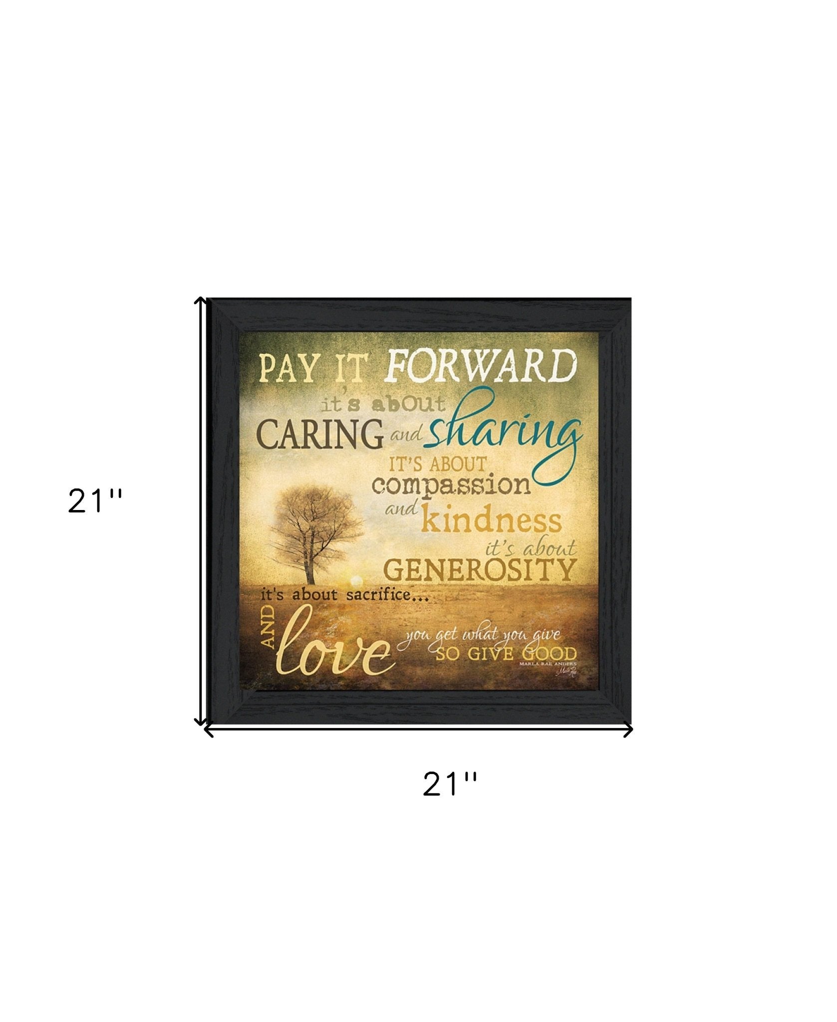Meaning of Pay it Forward 2 Black Framed Print Wall Art - Galactic capuchin