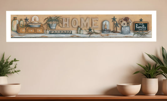 Where Family and Friends Gather White Framed Print Wall Art - Galactic capuchin