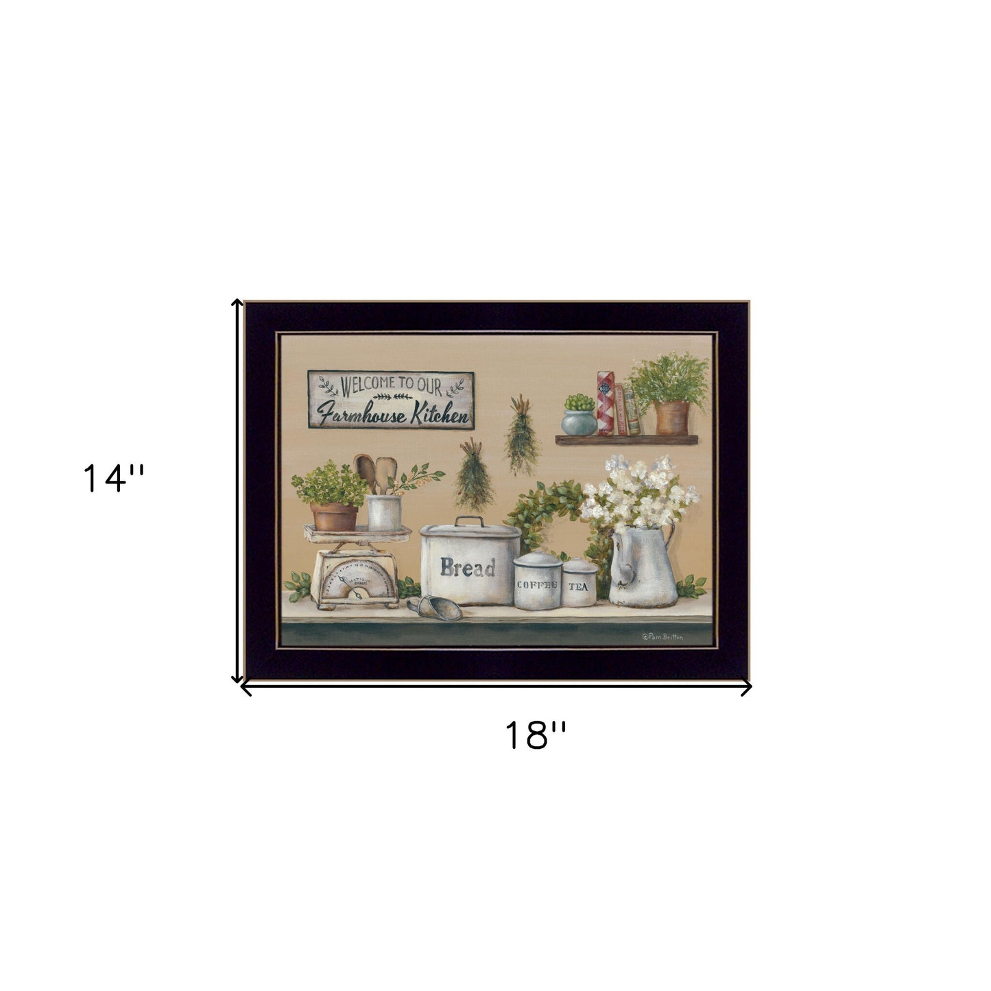 Garden Farmhouse Kitchen Black Framed Print Kitchen Wall Art - Galactic capuchin