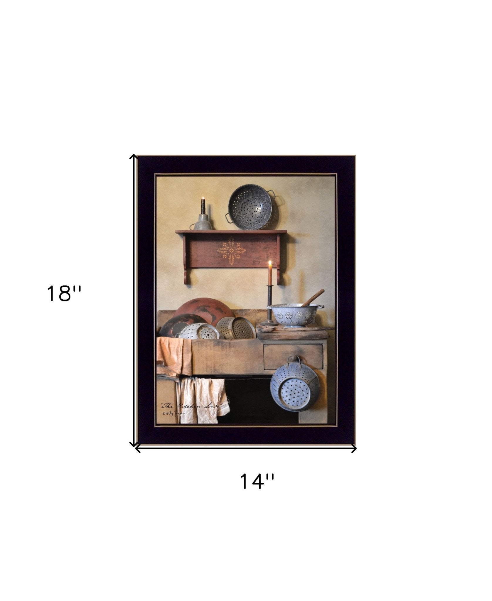 The Kitchen Sink Black Framed Print Kitchen Wall Art - Galactic capuchin