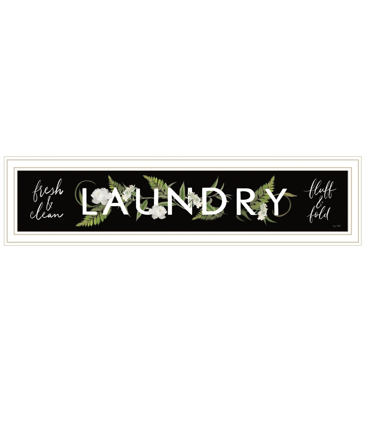 Laundry Fresh and Clean 2 White Framed Print Bathroom Wall Art - Galactic capuchin