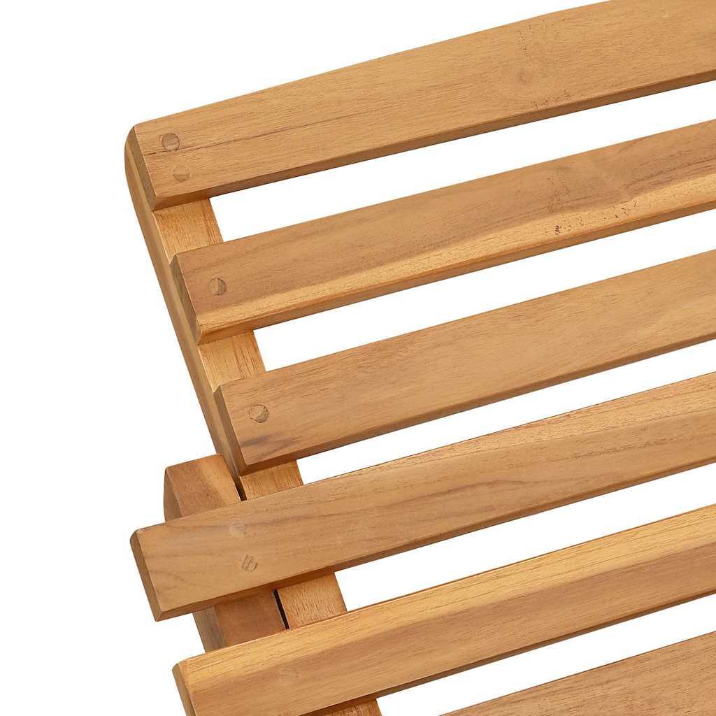 Sun Lounger Brown 77.95 x 21.65 x 23.03 in Solid Teak Wood - Galactic capuchin