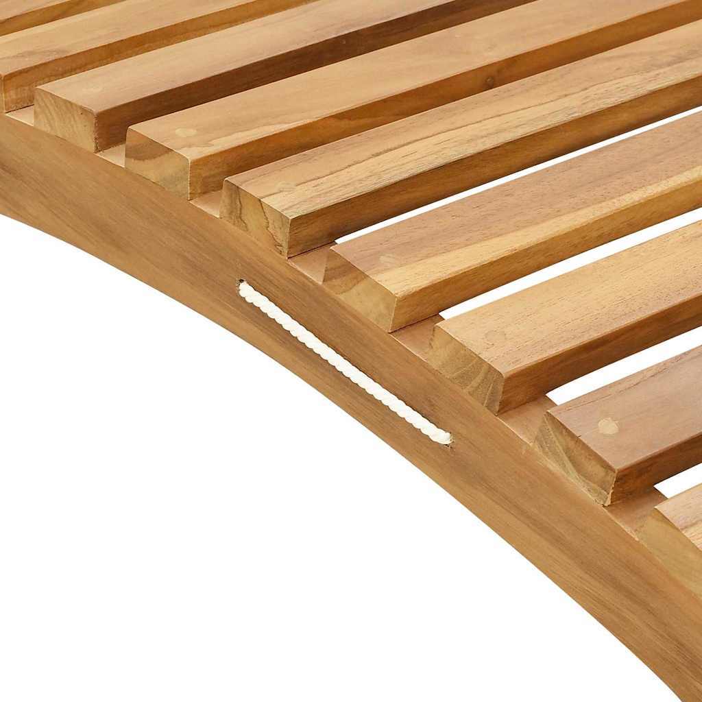 Sun Lounger Brown 77.95 x 21.65 x 23.03 in Solid Teak Wood - Galactic capuchin
