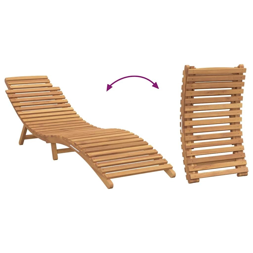 Sun Lounger Brown 77.95 x 21.65 x 23.03 in Solid Teak Wood - Galactic capuchin
