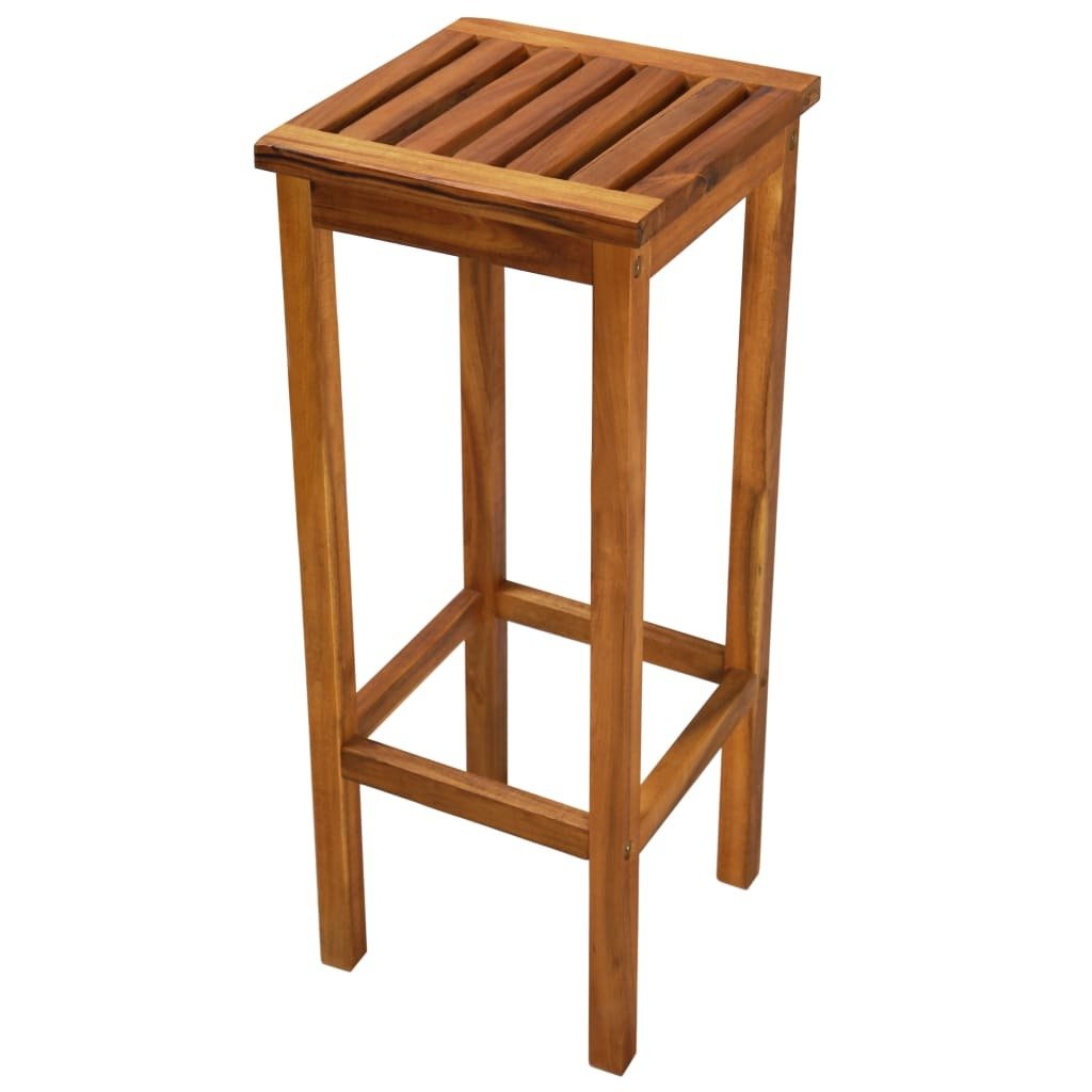 Bar Chairs 2 pcs Solid Acacia Wood - Galactic capuchin