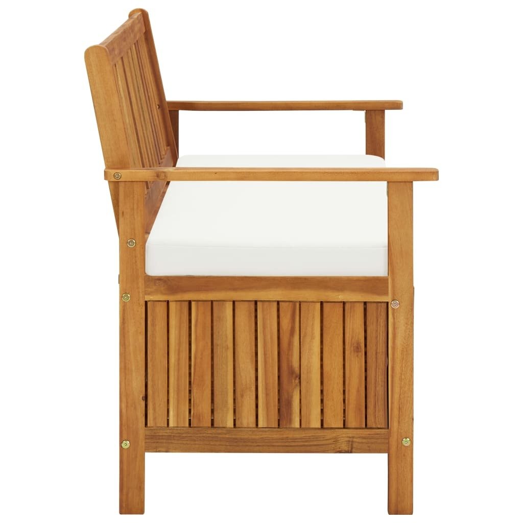 Storage Bench Natural wood Solid acacia wood with a polyester cushion - Galactic capuchin