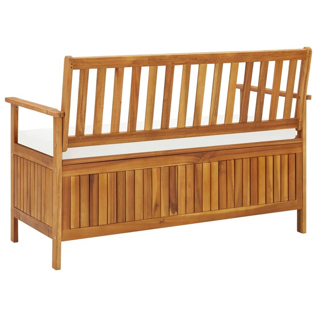 Storage Bench Natural wood Solid acacia wood with a polyester cushion - Galactic capuchin