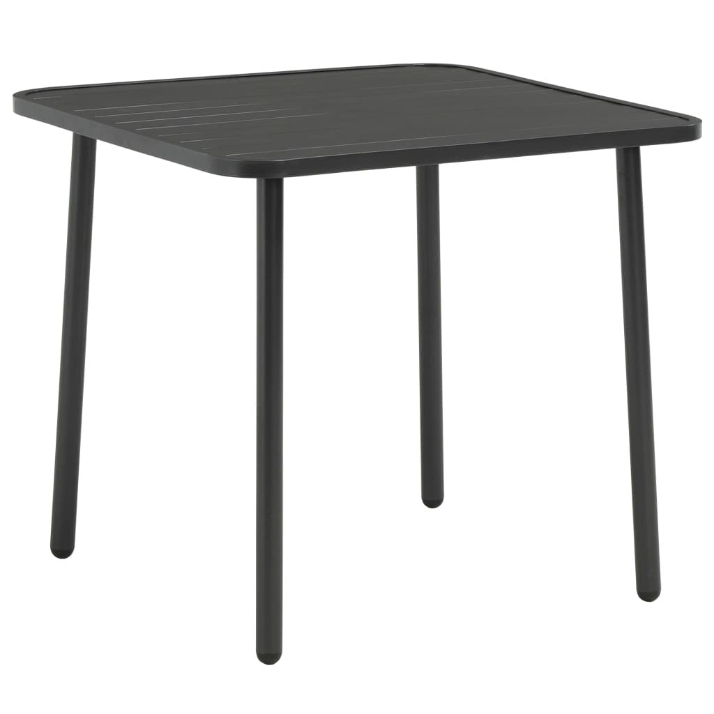 Patio Table Dark Gray 31.5"x31.5"x28.3" Steel - Galactic capuchin