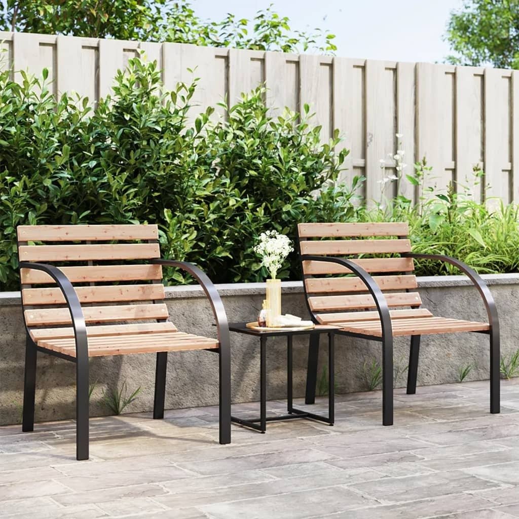 Patio Chairs 2 pcs Wood - Galactic capuchin