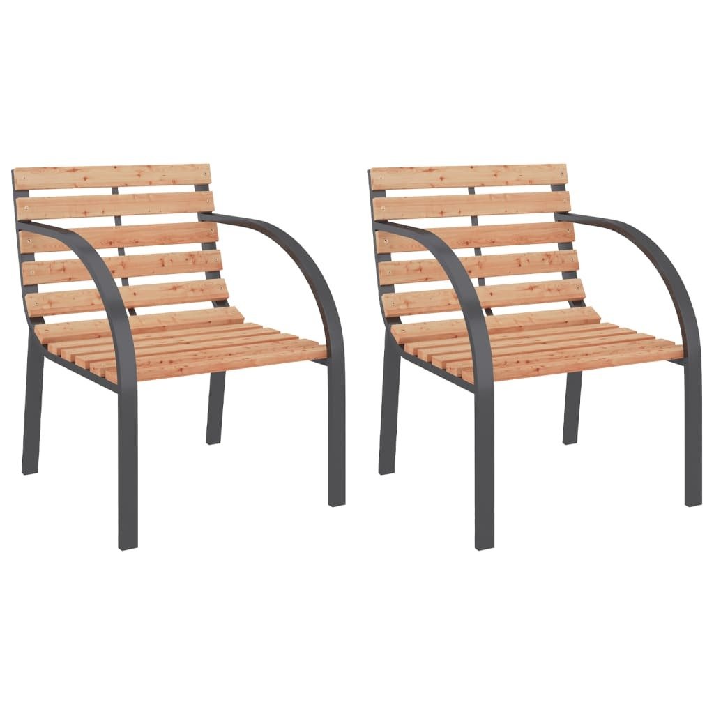 Patio Chairs 2 pcs Wood - Galactic capuchin