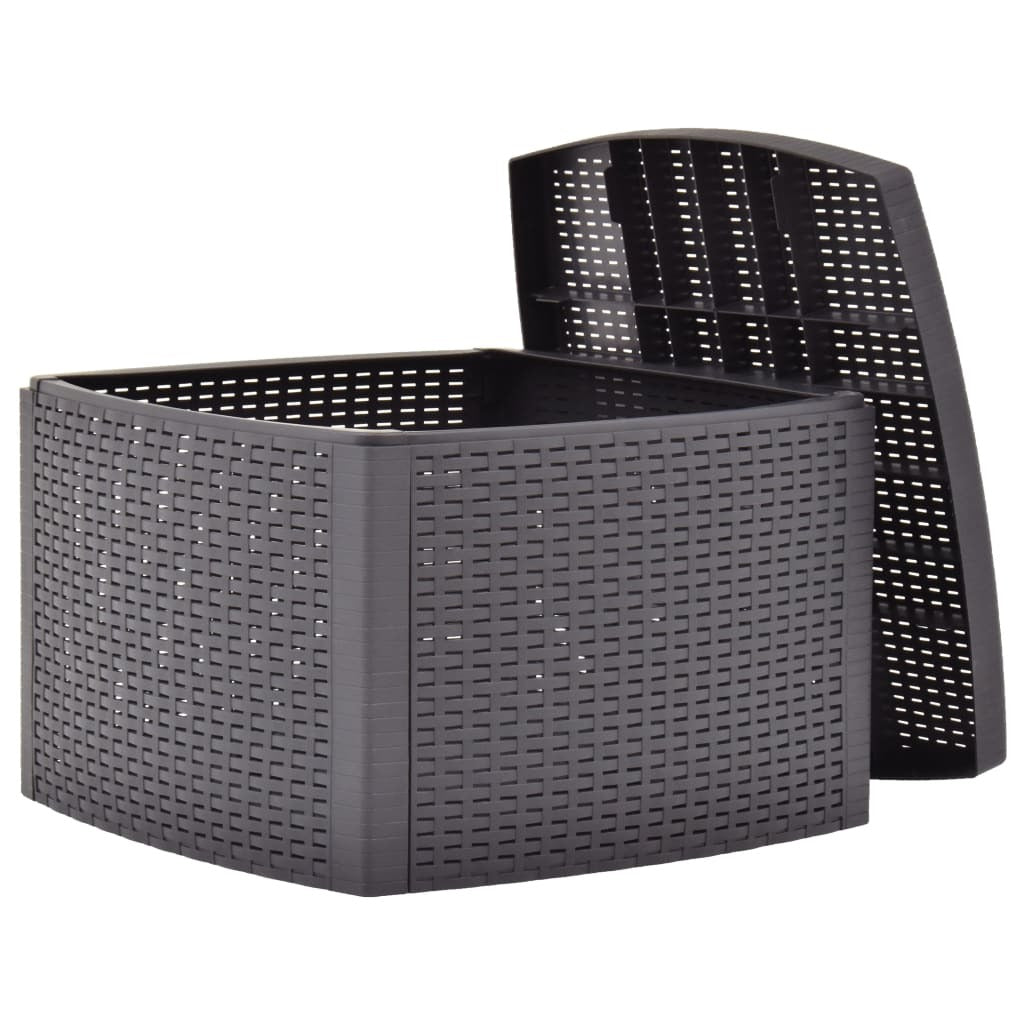 Side Table Mocha 21.3"x21.3"x14.4" Plastic - Galactic capuchin