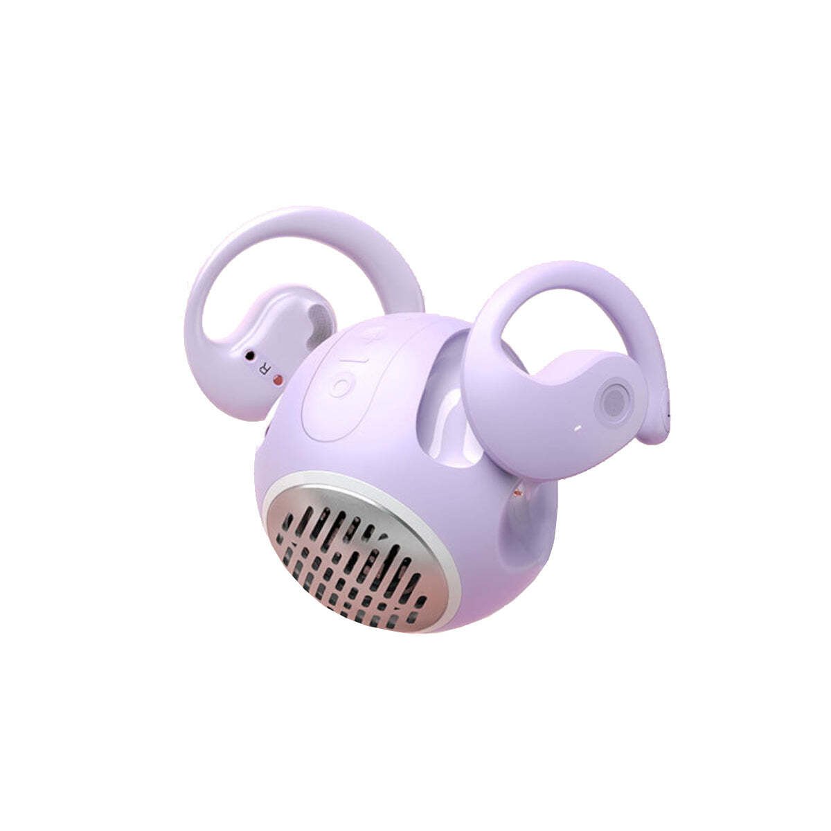 Color: LIGHT LILAC - New - Age Wireless Ball Dual - Mode Earbuds and Speaker with Portable Charging Case - Galactic capuchin